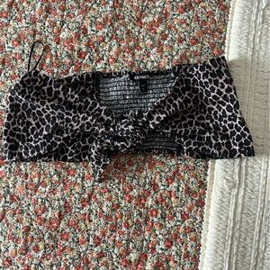 Express Black and Pink Animal Print Top